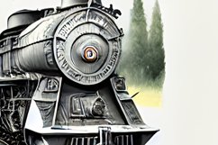 Train Print Wall Art,Train Art,Digital Print,Wall Prints Product Image 3