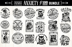 Funny Anxiety SVG Bundle, Anxiety Bundle100 designs Product Image 5