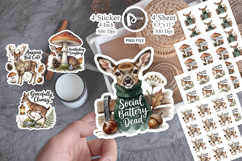 Anxious Fawn Forest Hygge Sticker Product Image 1