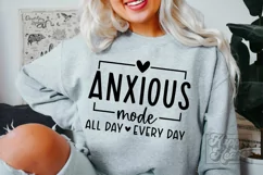 Anxious Mode SVG Mental Health Awareness Anxiety Overthink Product Image 3
