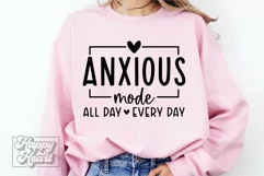 Anxious Mode SVG Mental Health Awareness Anxiety Overthink Product Image 2