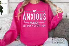Anxious Mode SVG Mental Health Awareness Anxiety Overthink Product Image 4