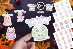 Anxious Pastel Monster Quote Sticker Product Image 1