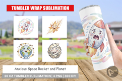 Anxious Space Rocket Planet Tumbler Product Image 1