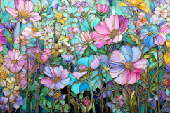 A vibrant and colorful illustration of a beautiful flower Product Image 1