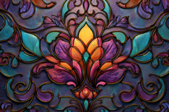 A vibrant and colorful floral design with intricate Product Image 1