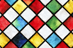 A colorful mosaic pattern with diamond shapes Product Image 1
