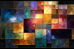 A vibrant abstract art piece with colorful squares Product Image 1