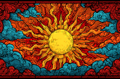 A vibrant illustration of the sun shining brightly Product Image 1