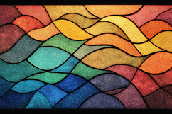A colorful abstract stained glass artwork Product Image 1