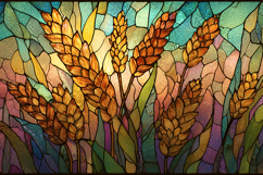 A stained glass artwork of wheat field Product Image 1