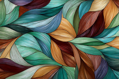 A vibrant and colorful abstract leaf pattern Product Image 1