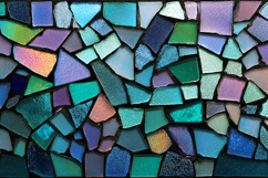 A colorful mosaic artwork made of stained glass pieces Product Image 1