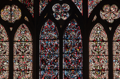A stunning stained glass window in a historic Gothic church Product Image 1