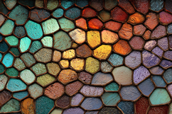 A colorful mosaic pattern with vibrant stained glass Product Image 1