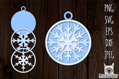 Christmas Ornament SVG, 3d layered snowflake papercut svg. Product Image 1
