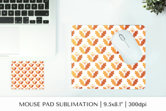 Fall leaves mouse pad sublimation design. Autumn mousepad 08 Product Image 1