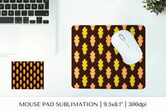Fall leaves mouse pad sublimation design. Autumn mousepad 10 Product Image 1