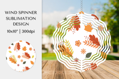 Fall Leaves Spinner Sublimation. Autumn Design PNG APS02812 Product Image 1