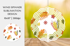 Fall Leaves Spinner Sublimation. Autumn Design PNG APS02814 Product Image 1