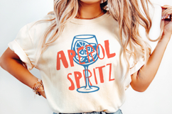 Aperol Spritz Cocktail PNG, Sublimation design. Product Image 2