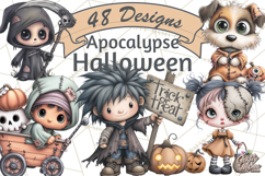 Post-Apocalyptic Halloween Clipart PNG Product Image 1