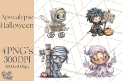 Post-Apocalyptic Halloween Clipart PNG Product Image 1
