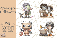 Post-Apocalyptic Halloween Clipart PNG Product Image 1