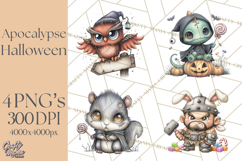 Post-Apocalyptic Halloween Clipart PNG Product Image 1