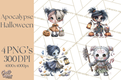Post-Apocalyptic Halloween Clipart PNG Product Image 1