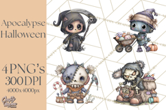 Post-Apocalyptic Halloween Clipart PNG Product Image 1