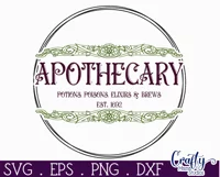 Farmhouse Halloween Round Sign, Apothecary Svg File Product Image 2