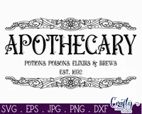 Apothecary Halloween Farmhouse Sign Svg Product Image 2