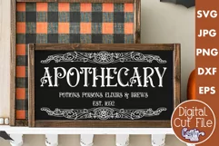 Apothecary Halloween Farmhouse Sign Svg Product Image 1
