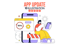 10 App Update Vector Illustration Product Image 1
