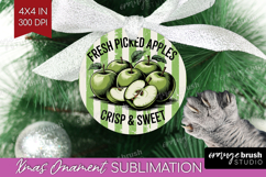 Apple Vintage Fruit Ornament PNG Summer PNG Sublimation Product Image 1