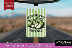 Apple Vintage Fruit Air Freshener PNG Summer PNG Sublimation Product Image 1