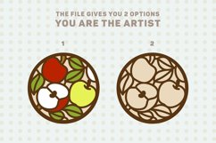 Apple Coaster, Files for Laser, Multi-layer, Laser Ready Svg Product Image 2