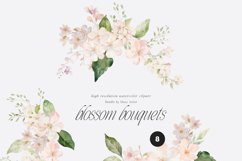 Apple Blossom Bouquet Watercolor Collection, Blossom Clipart Product Image 3