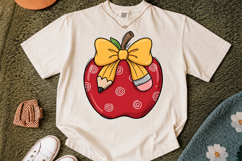 Apple Bow,Back to School, First Day of School, teacher Product Image 2