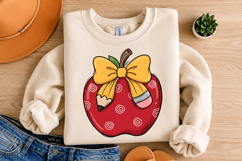 Apple Bow,Back to School, First Day of School, teacher Product Image 4
