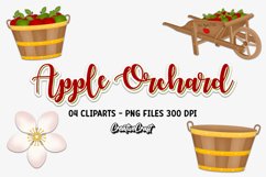 Apple Fruit Clip Arts, sublimation designs, illustrations Product Image 1