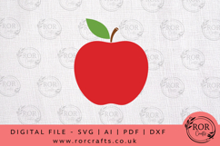Classic Teacher Red Apple SVG Cut File Design Product Image 1