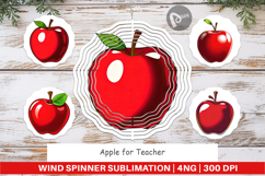 Wind Spinner Teacher Apple Clipart Product Image 1