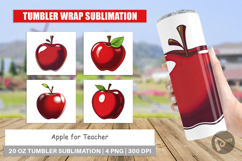 Tumbler Teacher Apple Clipart Product Image 1