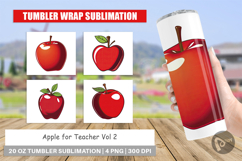 Tumbler Teacher Apple Clipart Product Image 1