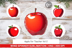 Wind Spinner Teacher Apple Clipart Product Image 1