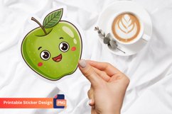 Apple Funny Food Sticker, Kawaii Apple Sticker Pack Product Image 1