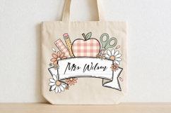 Apple Monogram Png, Teacher Monogram Sublimation Product Image 4