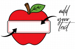 Apple Monogram Png, Teacher Monogram Design Product Image 2